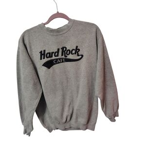 Vintage HARD ROCK CAFE SWEATSHIRT GATLINBURG  Embroidered Gray Medium